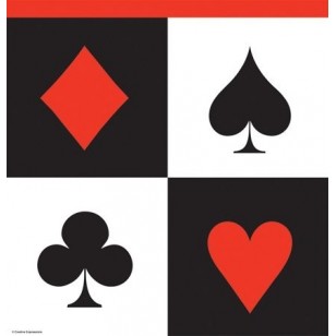Casino Card Night Plastic Tablecover